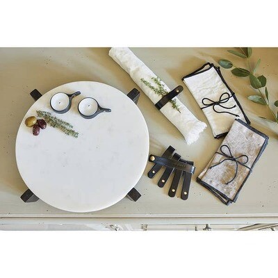 Leather Napkin Rings Set