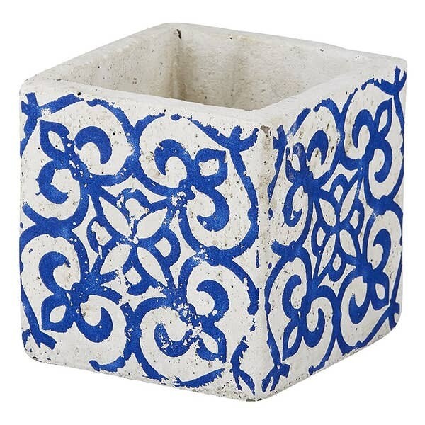 Blue Ornate Pot