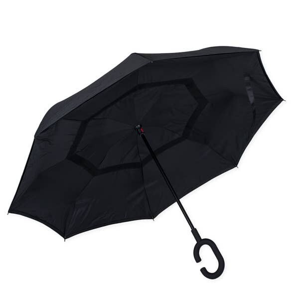 No Drip Black Reversible Umbrella