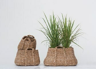 Woven Seagrass Fish Basket