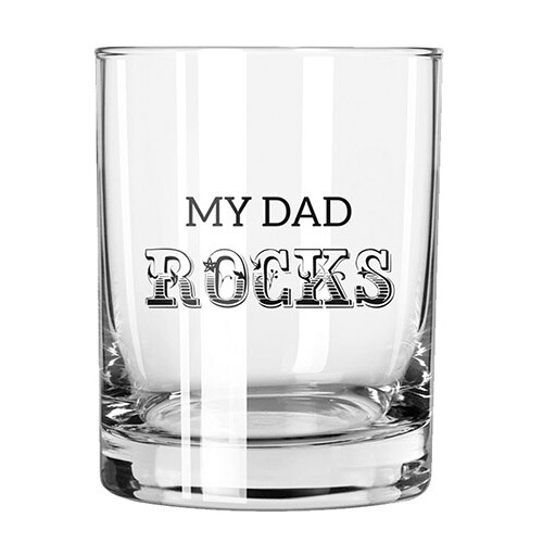 My Dad Rocks Glass