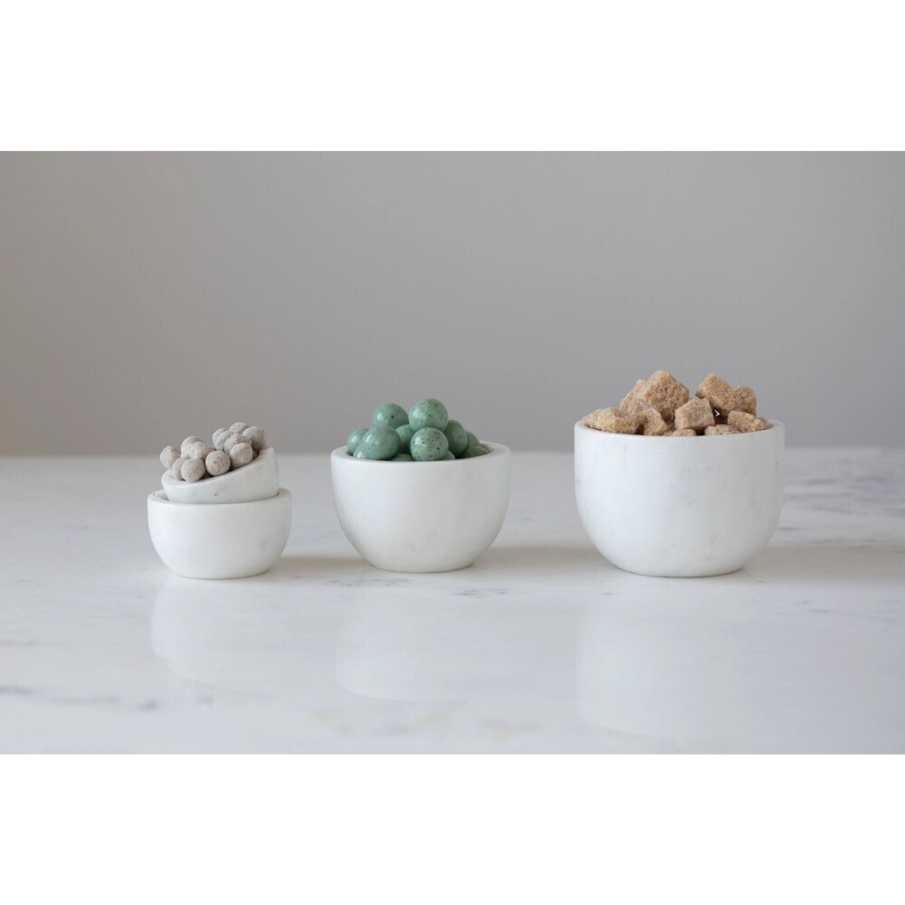 Marble Bowl Measuring Cup Set