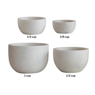 Marble Bowl Measuring Cup Set