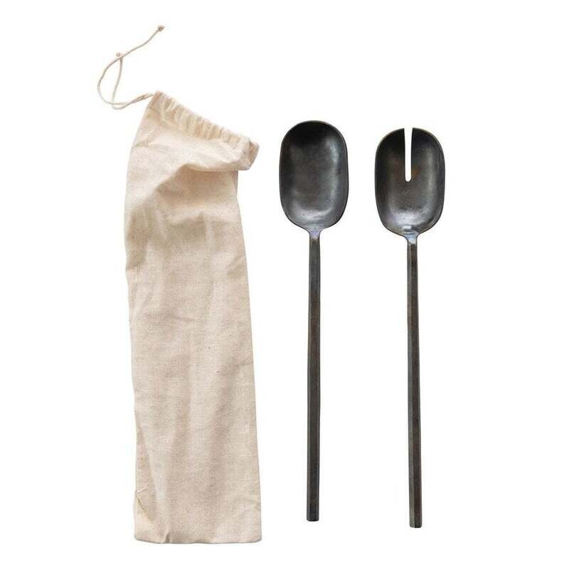 Forged Metal Salad Servers