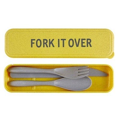 Fork It Over Bamboo Cutlery Set
