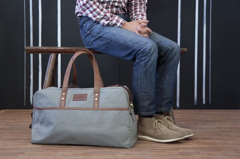 Waxed Ash Canvas Duffel Bag