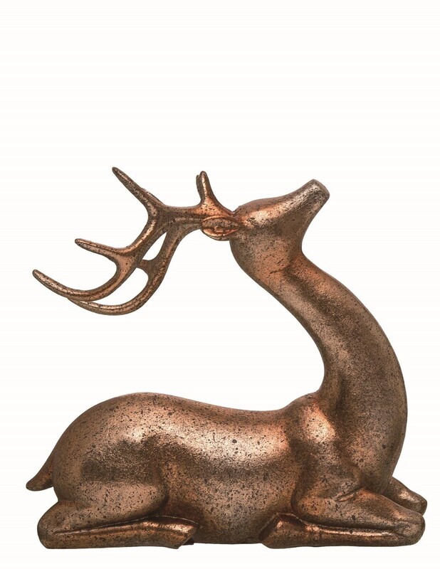 Elegant Copper Reindeer Decor