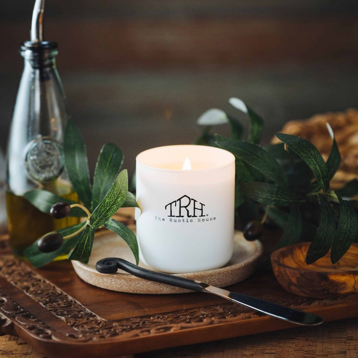 Olive Blossom Candle - The Rustic House