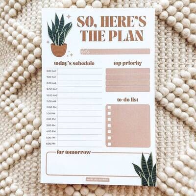 So, Here's The Plan Daily Planner