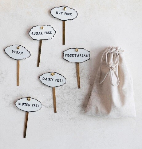 Stoneware &amp; Stainless Steel Food Markers