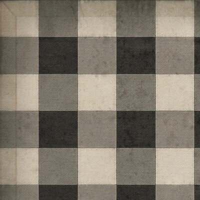 Gingham Canvas Black Vinyl Floor Cloth