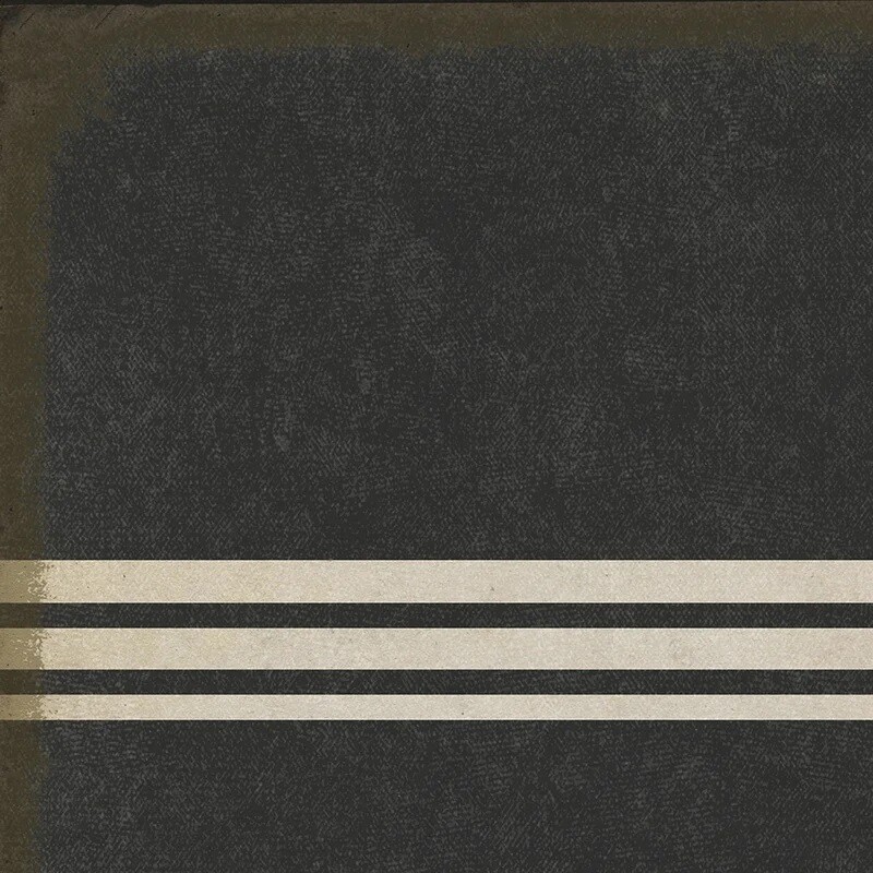 Organic Stripes Black &amp; White Vinyl Floor Cloth