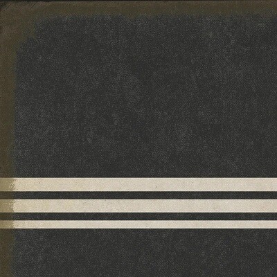 Organic Stripes Black &amp; White Vinyl Floor Cloth