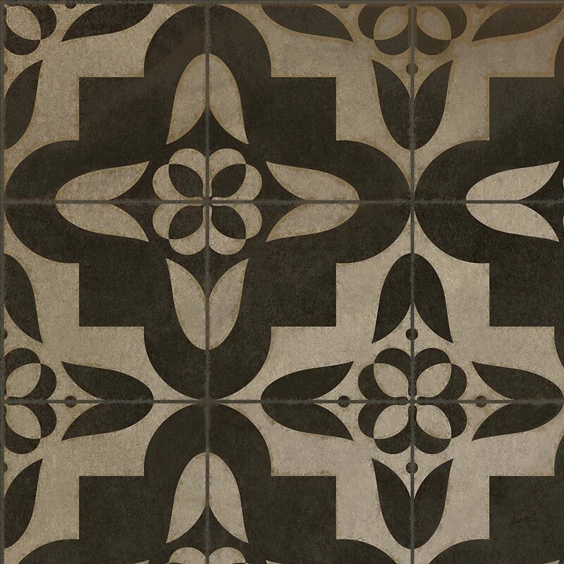 Boggled Vinyl Floor Cloth