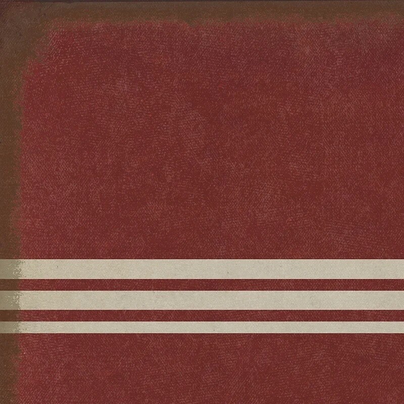 Organic Stripes Red &amp; White Vinyl Floor Cloth