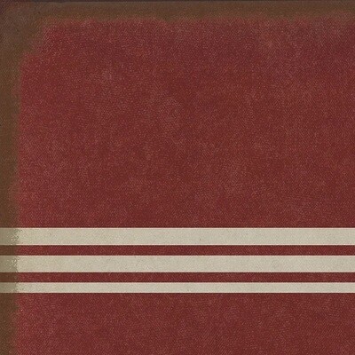 Organic Stripes Red &amp; White Vinyl Floor Cloth