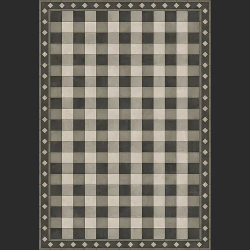 Gingham Tile Vinyl Floor Cloth