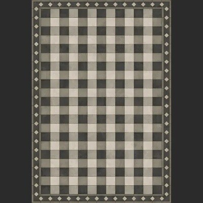 Gingham Tile Vinyl Floor Cloth