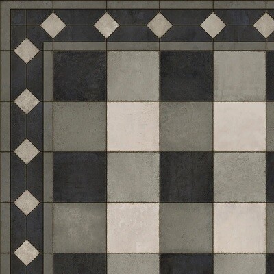 Gingham Tile Vinyl Floor Cloth
