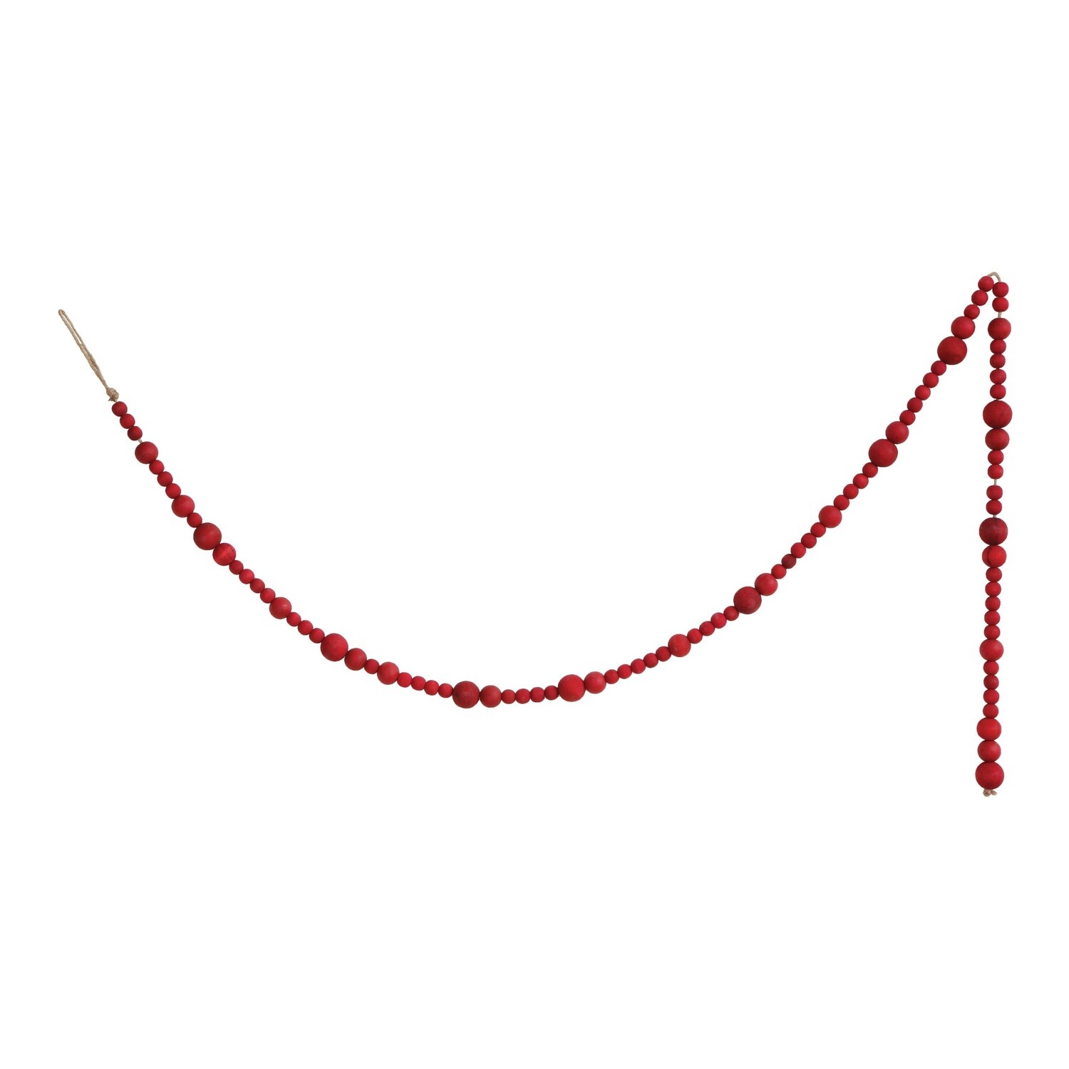 Red Wood Bead Garland