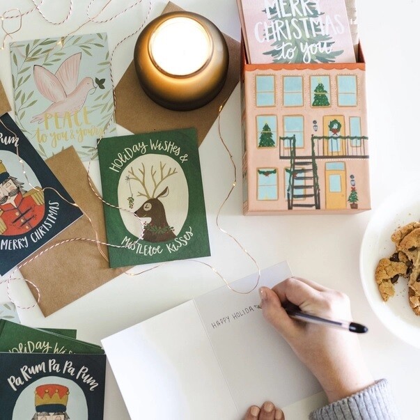 Christmas House Greeting Card Box