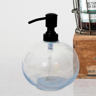 Marbled Glass Pump Soap Dispenser
