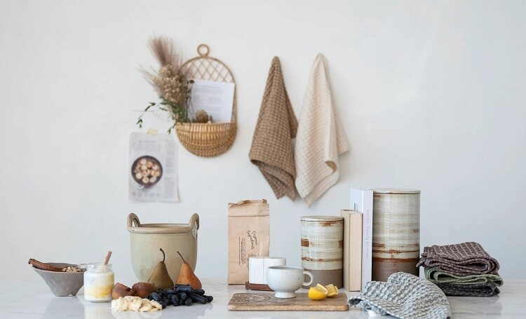 Stonewashed Cotton Waffle Weave Dishcloth Set