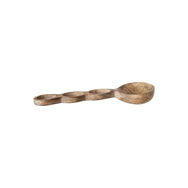 Circle Cut Out Carved Mango Wood Spoon