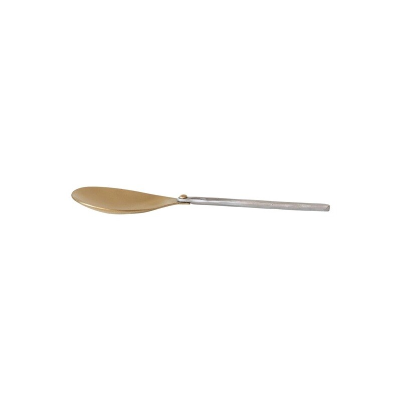 Brass Serving Spoon w/ Hammered Handle