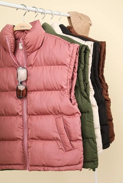Casual Comfy High Neck Puffer Vest