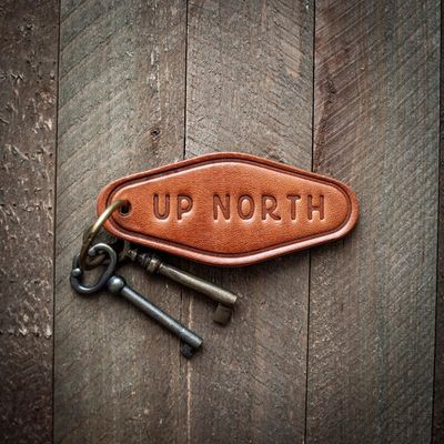 Up North Leather Motel Style Keychain