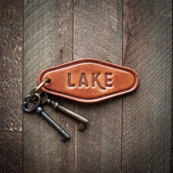 Lake Leather Motel Style Keychain