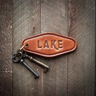 Lake Leather Motel Style Keychain