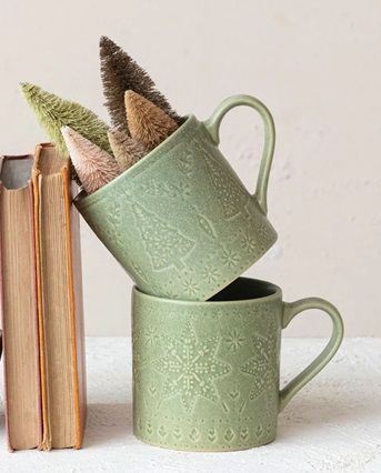 16oz Winter Stoneware Mugs