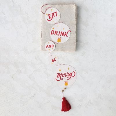 Eat Drink And Be Merry Recycled Paper Banner