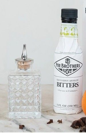 Pressed Glass Bitters Bottle