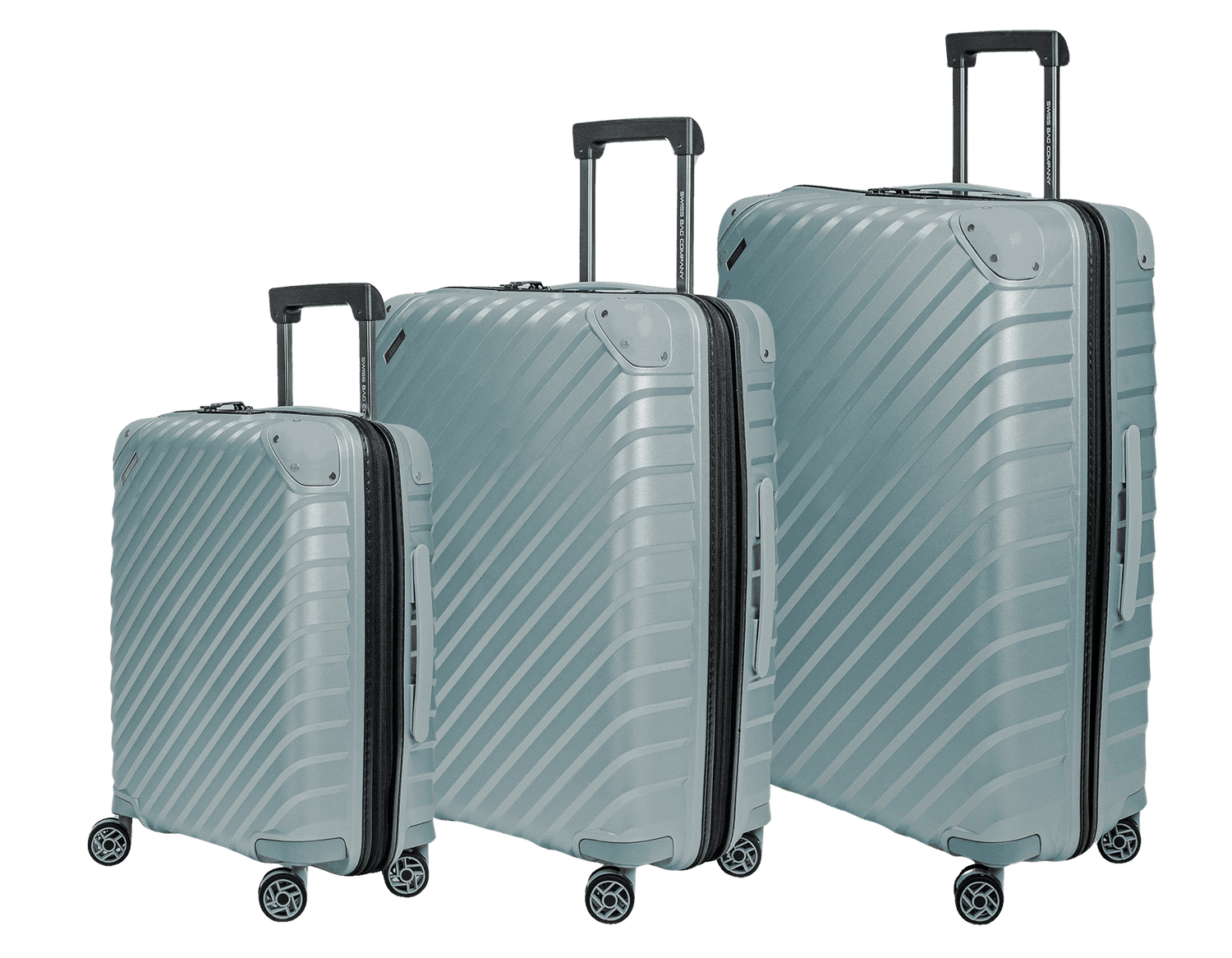Diamond cut set of 3, couleur: Metallic blue
