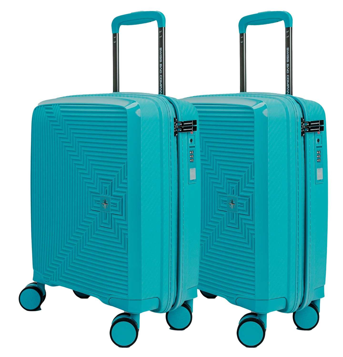 2x Vision - Under Seat Trolley (Unbreakable), Colour: Turquoise
