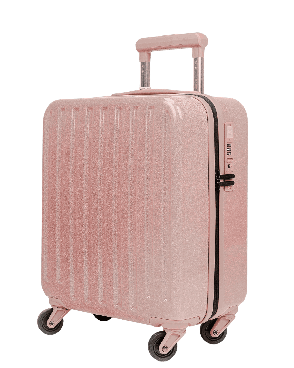 Cosmos Deluxe Sparkle - Cabin size &quot;Under Seat&quot; (easyJet) Trolley 45cm, Colour: Sparkle Rose