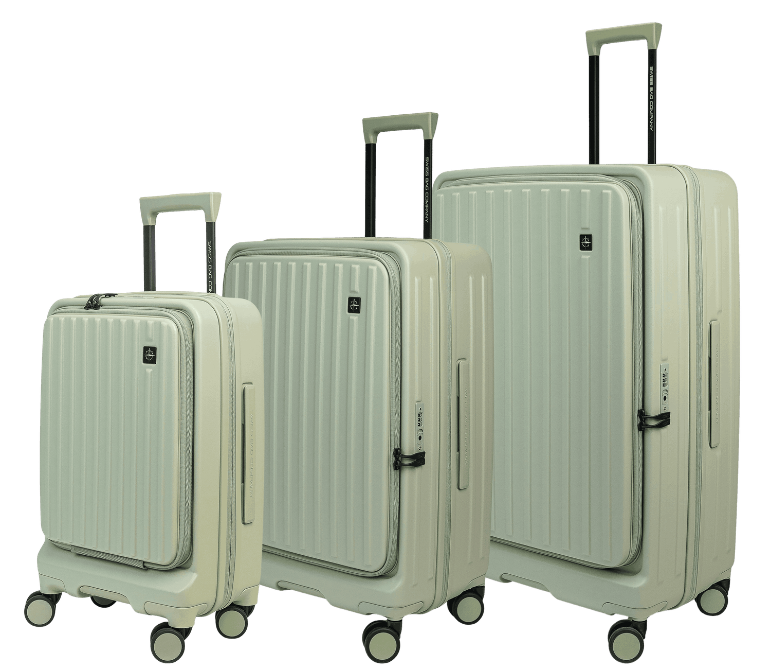 PURE Set of 3 Suitcases – Cabin, Medium &amp; Large