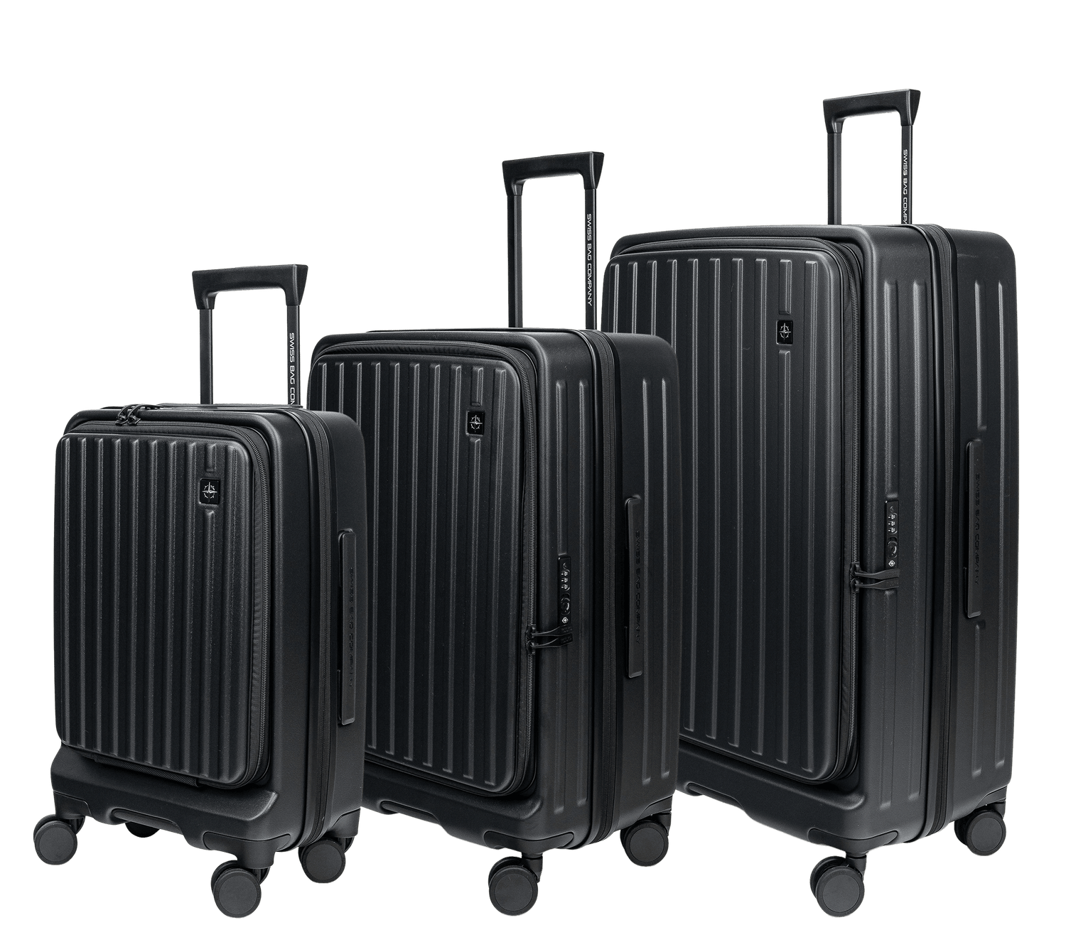 PURE Set of 3 Suitcases – Cabin, Medium &amp; Large