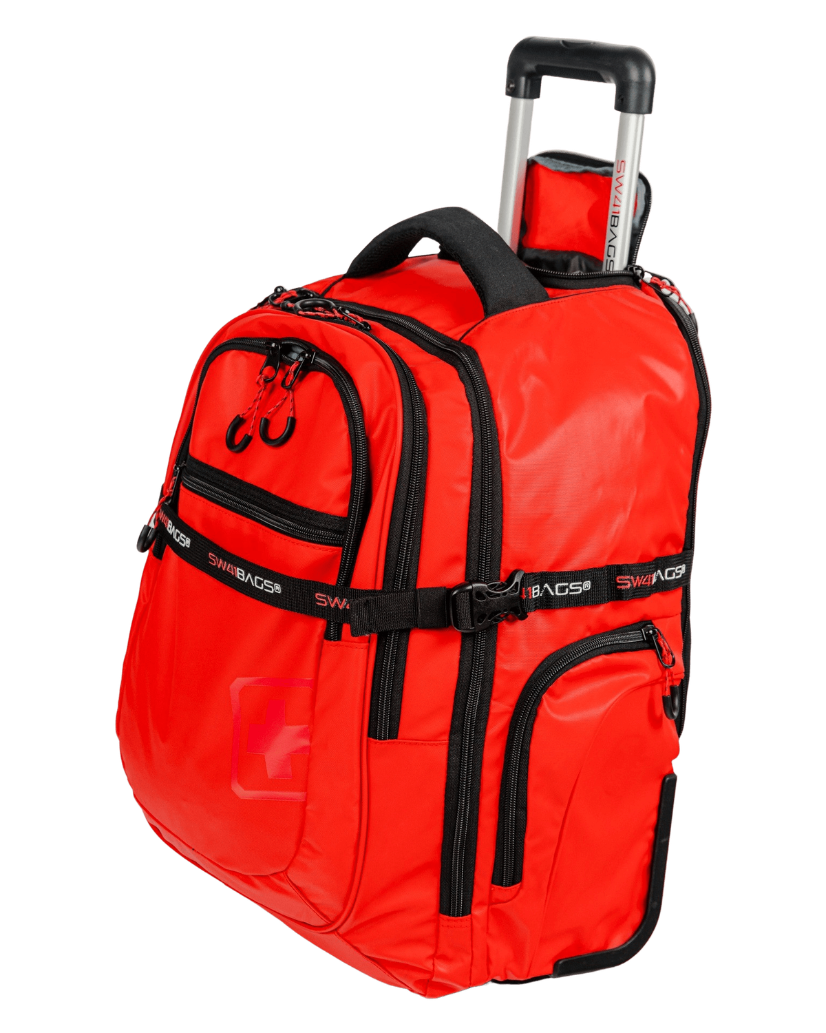 CAPRI - Cabin Backpack-Trolley, couleur: rouge