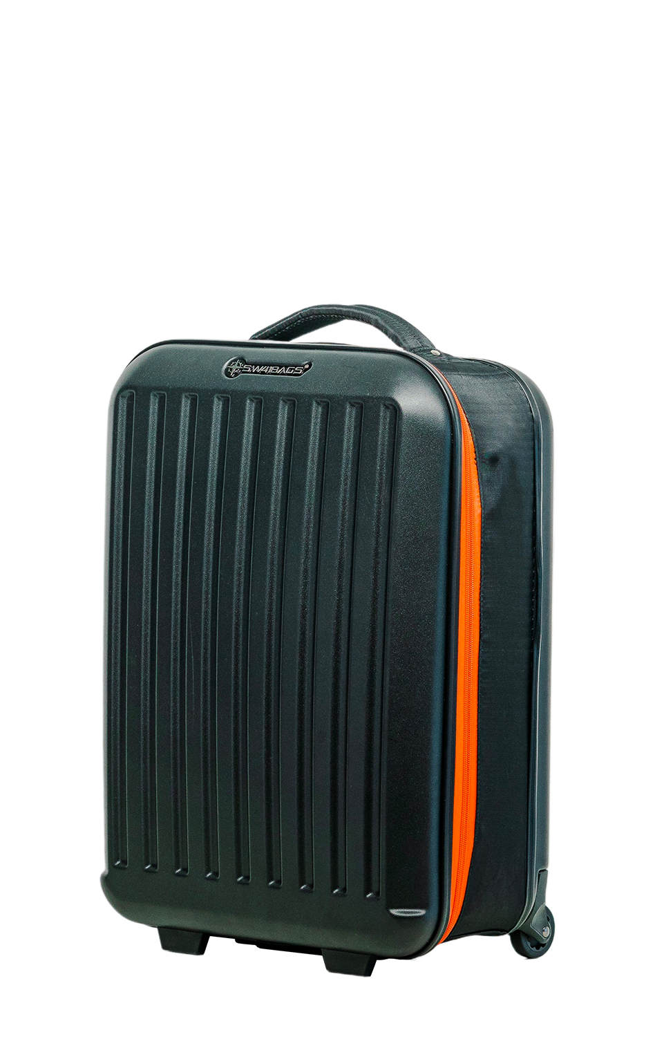 Foldable cabin size trolley 55cm, Couleur: Black/Orange