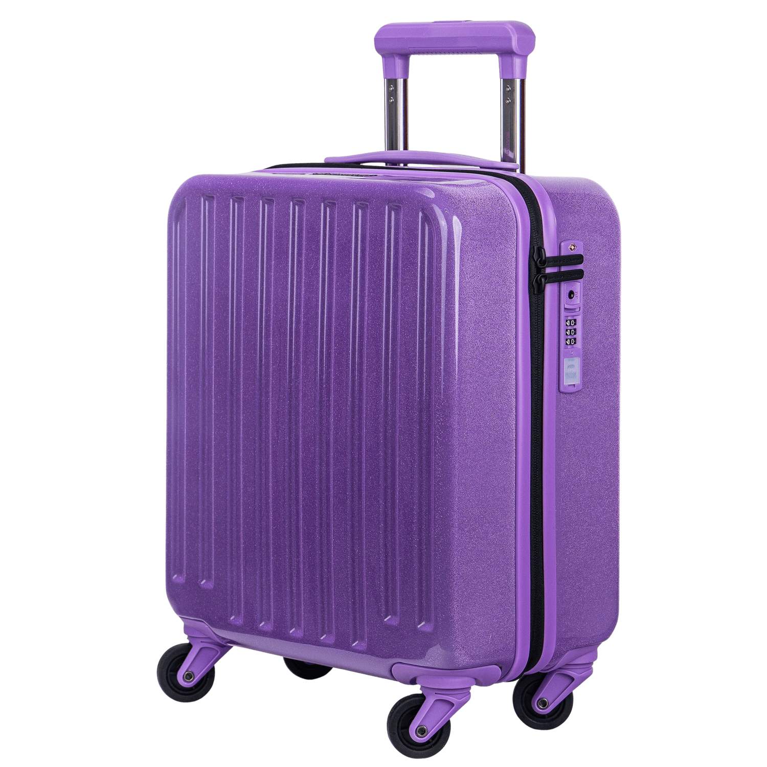 Cosmos Deluxe Sparkle - Cabin size "Under Seat" (easyJet) Trolley 45cm, Colour: Purple