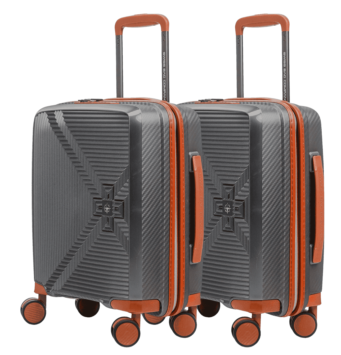 2x New Vision - Under Seat Trolley (Unbreakable) 2x New Vision - Under Seat Trolley (Unbreakable), Colour: Grey / Cognac