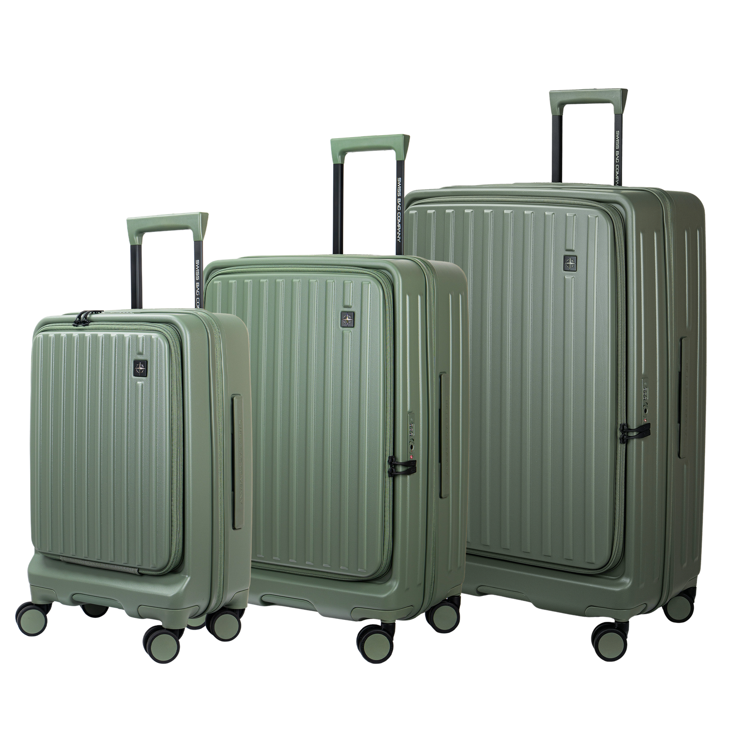 PURE Set of 3 Suitcases – Cabin, Medium &amp; Large
