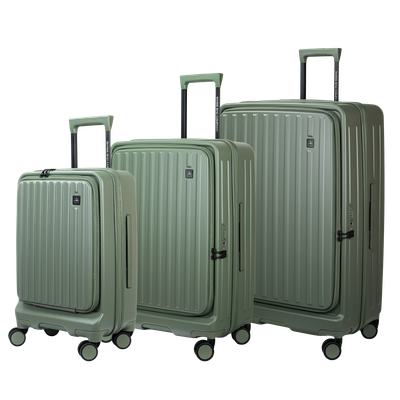 PURE Set of 3 Suitcases – Cabin, Medium & Large PURE Set of 3 Suitcases – Cabin, Medium & Large