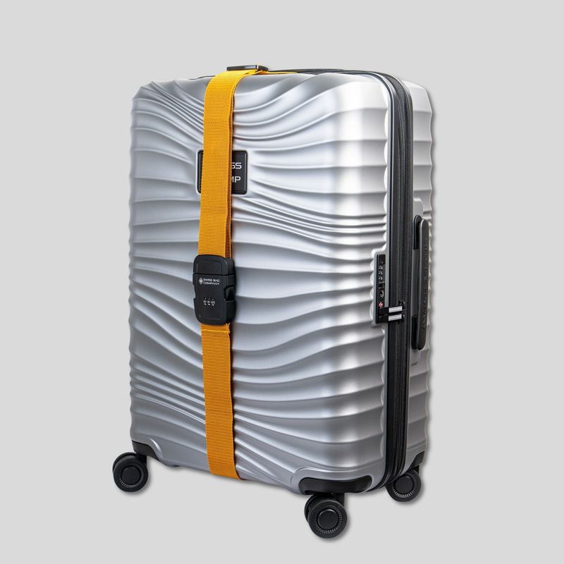 Safety Luggage Strap with Combination Lock - Yellow