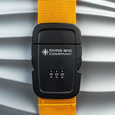 Safety Luggage Strap with Combination Lock - Yellow