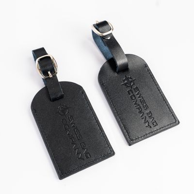 2x Leather Luggage Tags